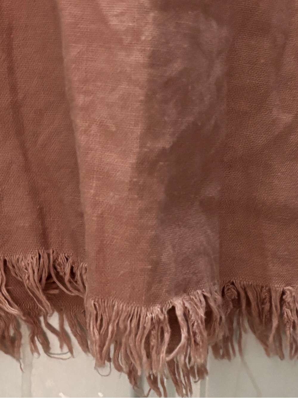 Love Tree Small Dusty Rose Lace-Up Mini Dress-linen & Viscose - Picture 5 of 7